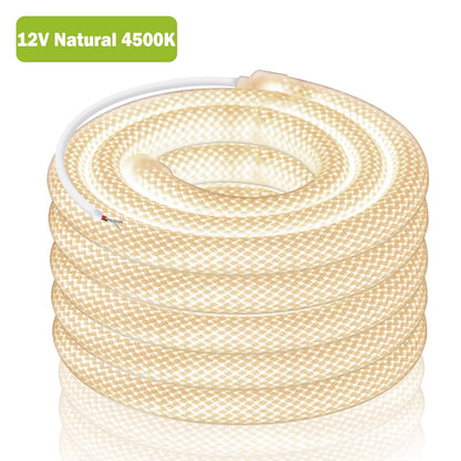360 Degree Round Reticulate Neon LED Strip DC 12V 24V 240 Leds/m Natural Warm White Waterproof Flexible Silicon Tube Neon Strip.