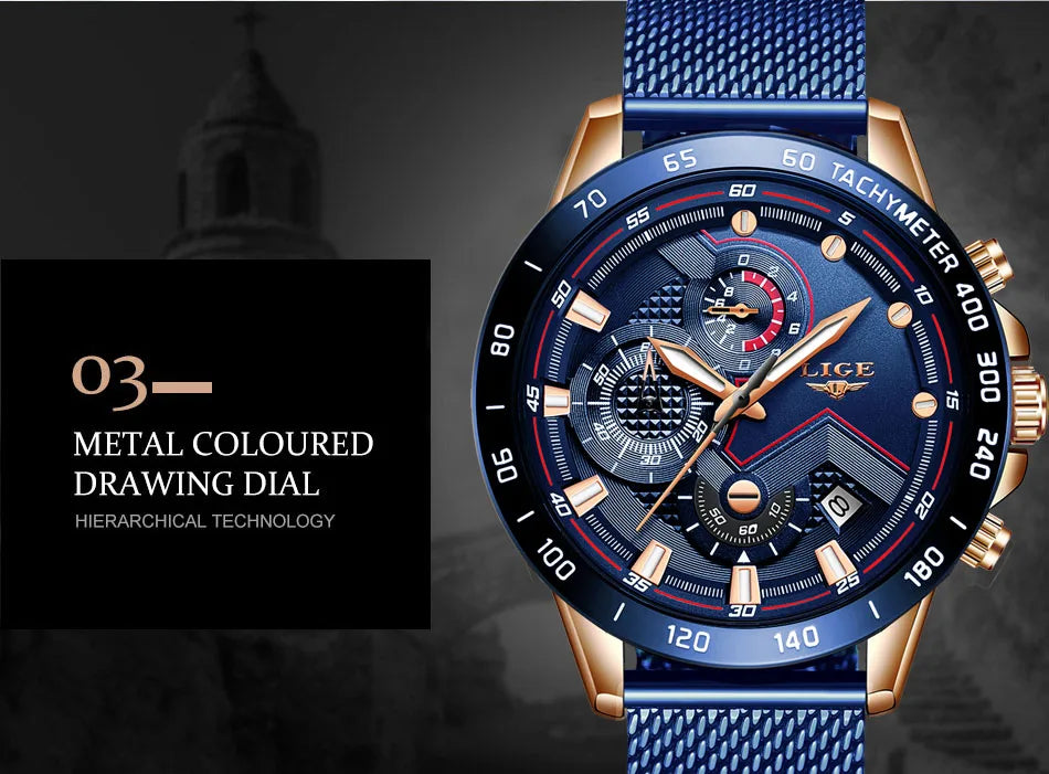 LIGE New Rose Gold Women Watch Top Brand Luxury Watch Women Quartz Sport Women's Bracelet Watches Waterproof Relogios Feminino.