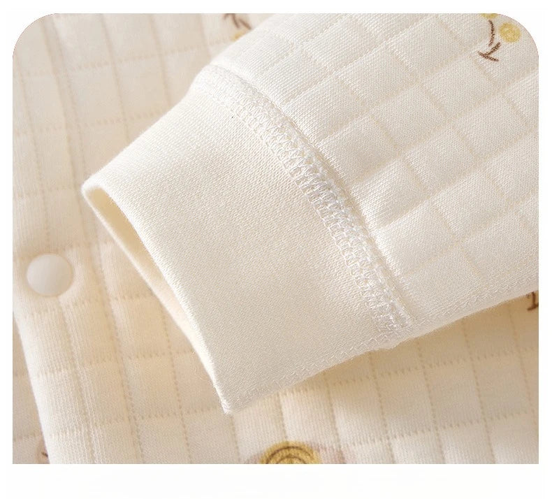 AYNIGIELL Baby Warm Overall Herbst und Winter Baby Baumwolle Kleidung Neugeborenen Pyjamas Niedlichen Muster Gedruckt Baby Overall.