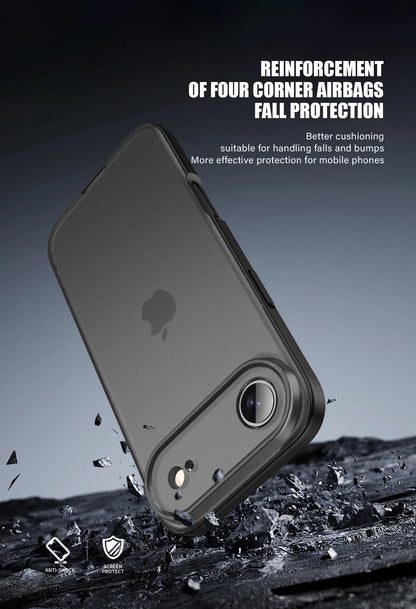 KEYSION Transparent Matte Case for iPhone 17 Air Translucent Soft Silicone+PC Shockproof Phone Back Cover for iPhone 17 Air 2025.