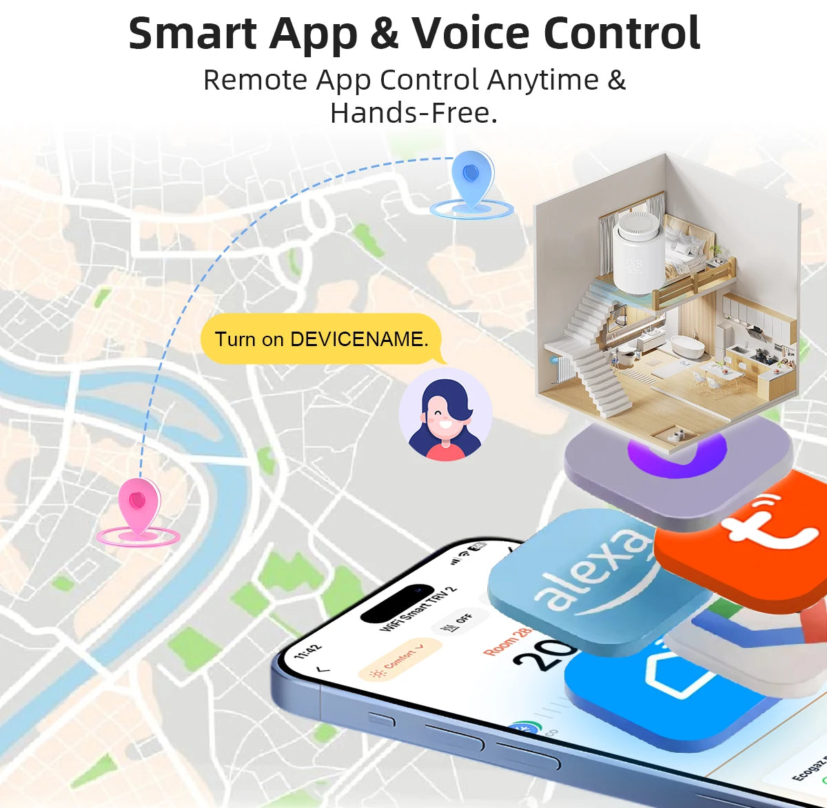 EZAIOT Smart Tuya Wifi/ZigBee3.0 Radiator Actuator TRV Programmable Thermostatic App Remote Temperature Controller Alexa Google.