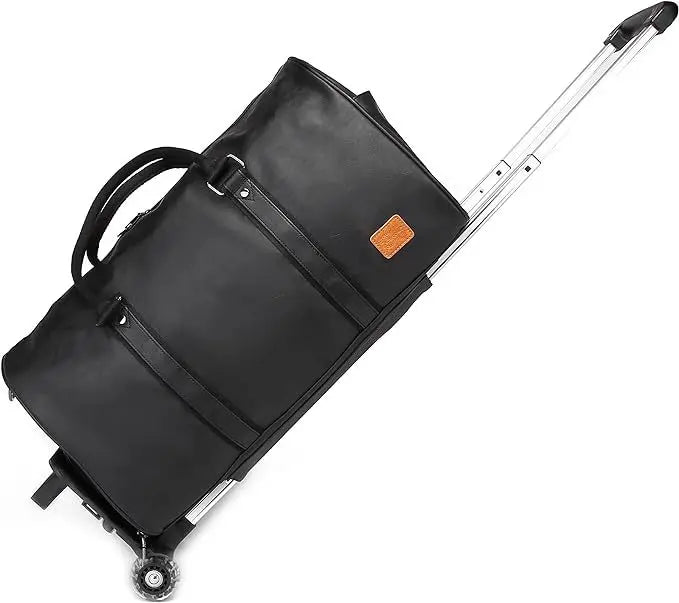 2025, neue wasserdichte Leder-Tasche mit großer Kapazität, abnehmbarer Trolley-Handtasche, Anzug, Kleidung, Reisetasche, Business, umwandelbare Gepäcktasche.