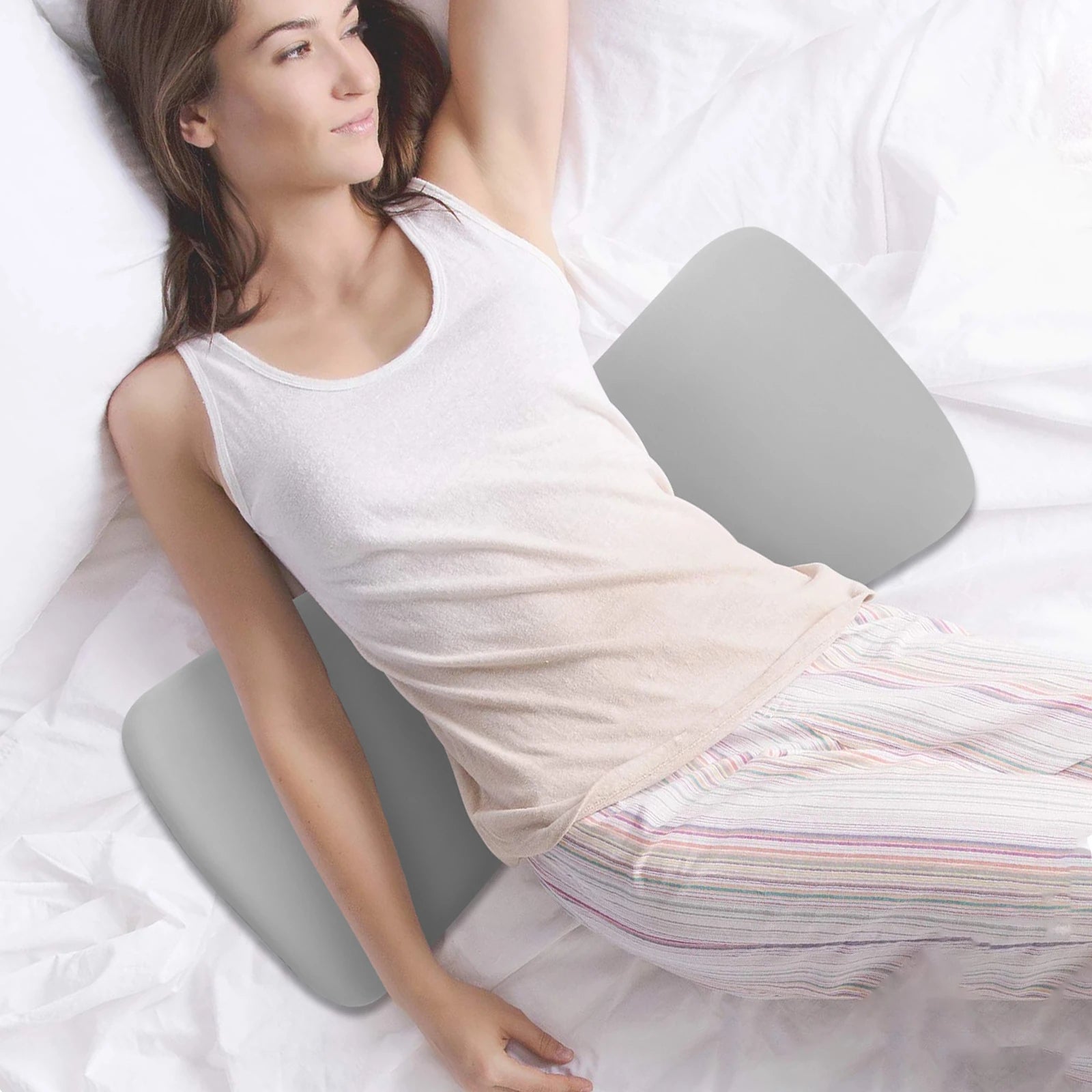 Lumbar Support Pillow for Sleeping Memory Foam Back Lumbar Pillow For Sleeping In Bed Waist Support Lower Back Pain Relief.