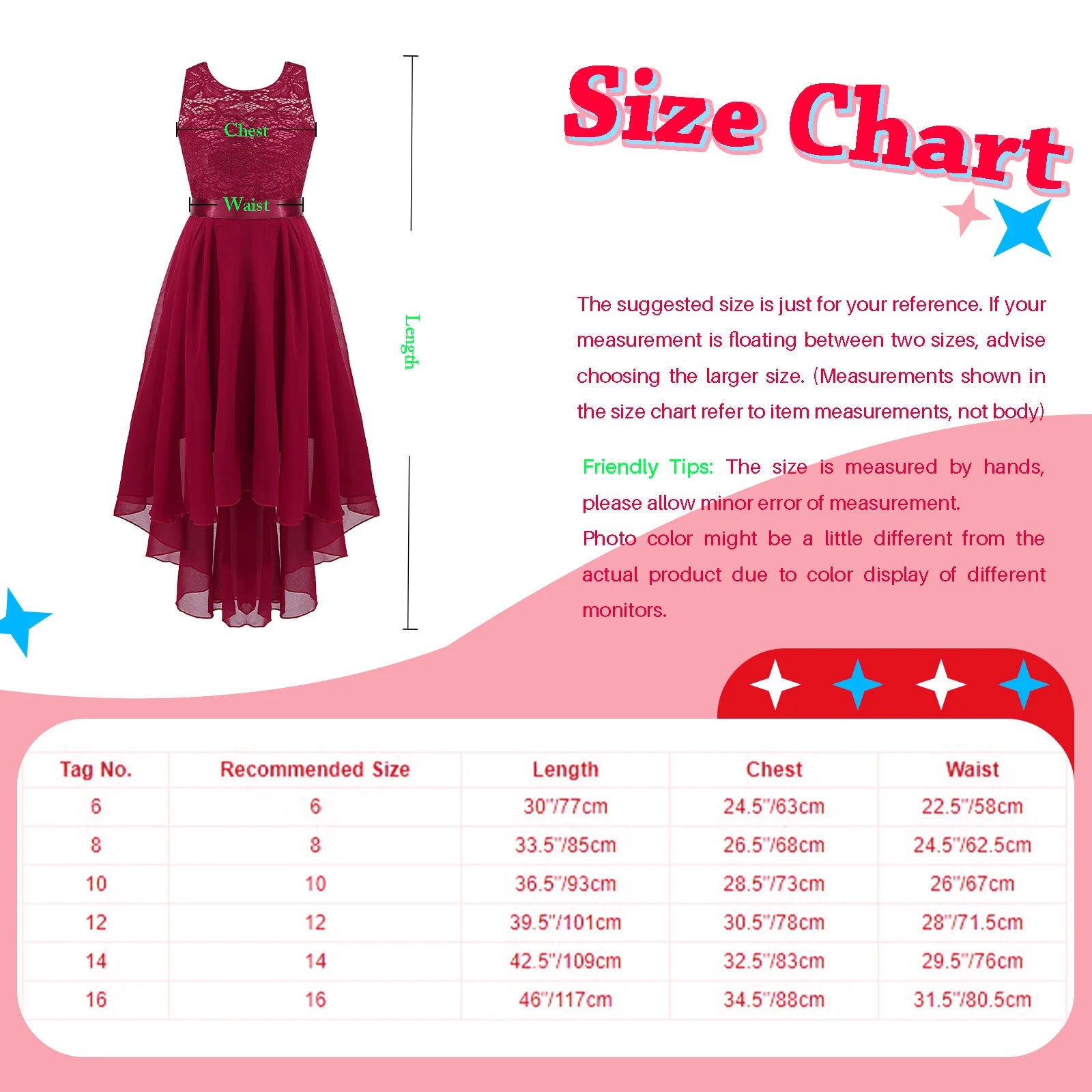 Blumenmädchen-Chiffonkleid mit floraler Spitze, Sommer, ärmellos, hoher, niedriger Saum, formelles Hochzeitskleid für Brautjungfer, Junior, Prinzessin.