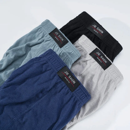 4 Pcs/Lot Men's 100% Cotton Breathable Briefs Comfortable Male Underwear Lingerie Panties Underpants Plue Size Xl -5Xl.