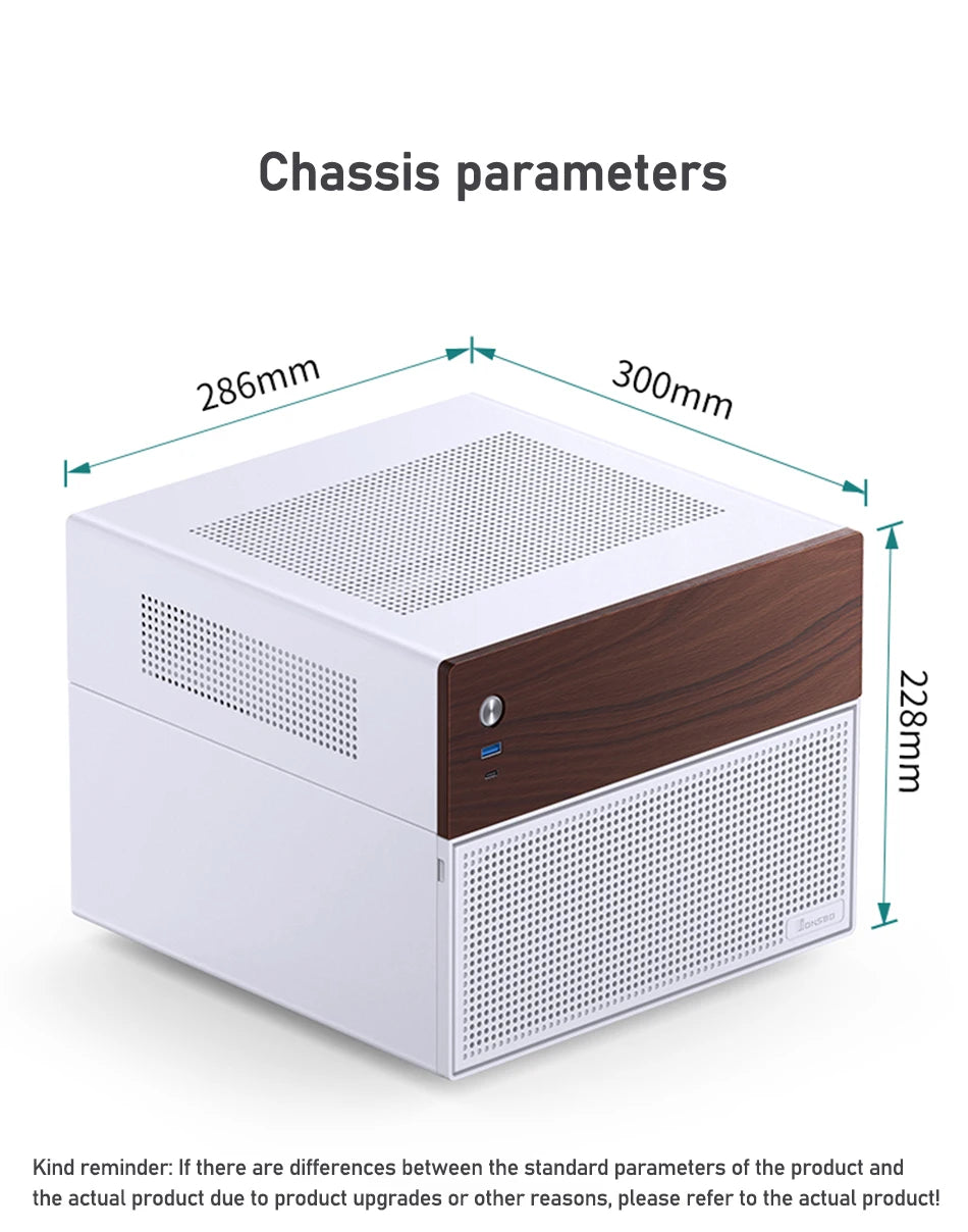 JONSBO N4 NAS Mini Case ITX/M-ATX Motherboard SFX Power 6 Large and 2 Small Hard Disk Bit Home Office Server PC Chassis