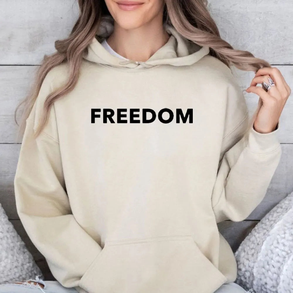 FREEDOM Charlie Kirk Sweatshirt Unisex Free Speech Patriotic Love America Sweatshirt Hoodie Republican Unisex Hooded Sweatshirt.