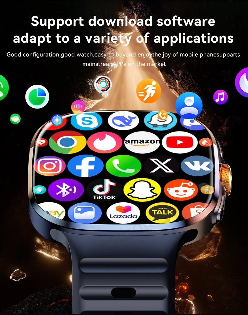 New M99 5G Cellular Version Smartwatch 2.4inch Amoled Larger Screen Android Smart Watch With Rotary Camera Sim Card Slot WIFI