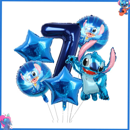 Disney Stich Geburtstag Party Dekorationen Blau Thema Geschirr Tischdecke Banner Hängende Spirale Für Kinder Event Liefert