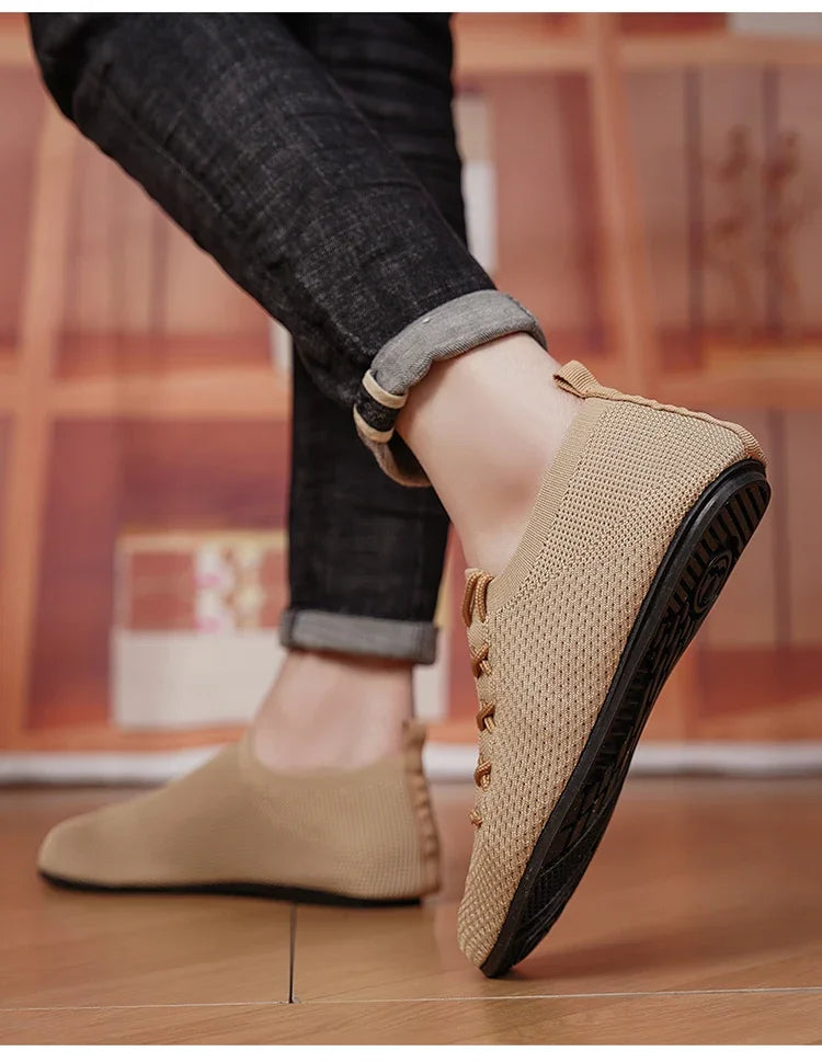 YRZL Men's Comfortable Shoes Breathable Walking Shoes Summer Mesh Loafers Anti Slip Casual Sneakers Lightweight Shoes for Men