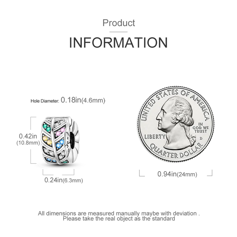 Silver Clasp 925 Sterling Silver CZ pave Clip Charms Daisy Beads Stopper Safety Chain fit Original Bangle Bracelet Jewelry Clip