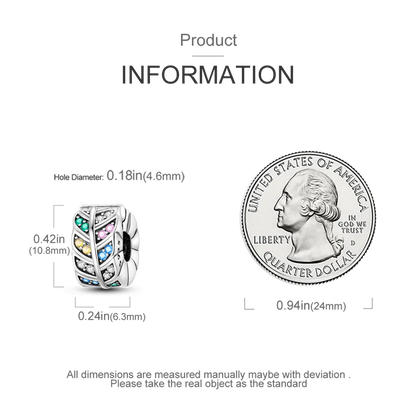 Silver Clasp 925 Sterling Silver CZ pave Clip Charms Daisy Beads Stopper Safety Chain fit Original Bangle Bracelet Jewelry Clip