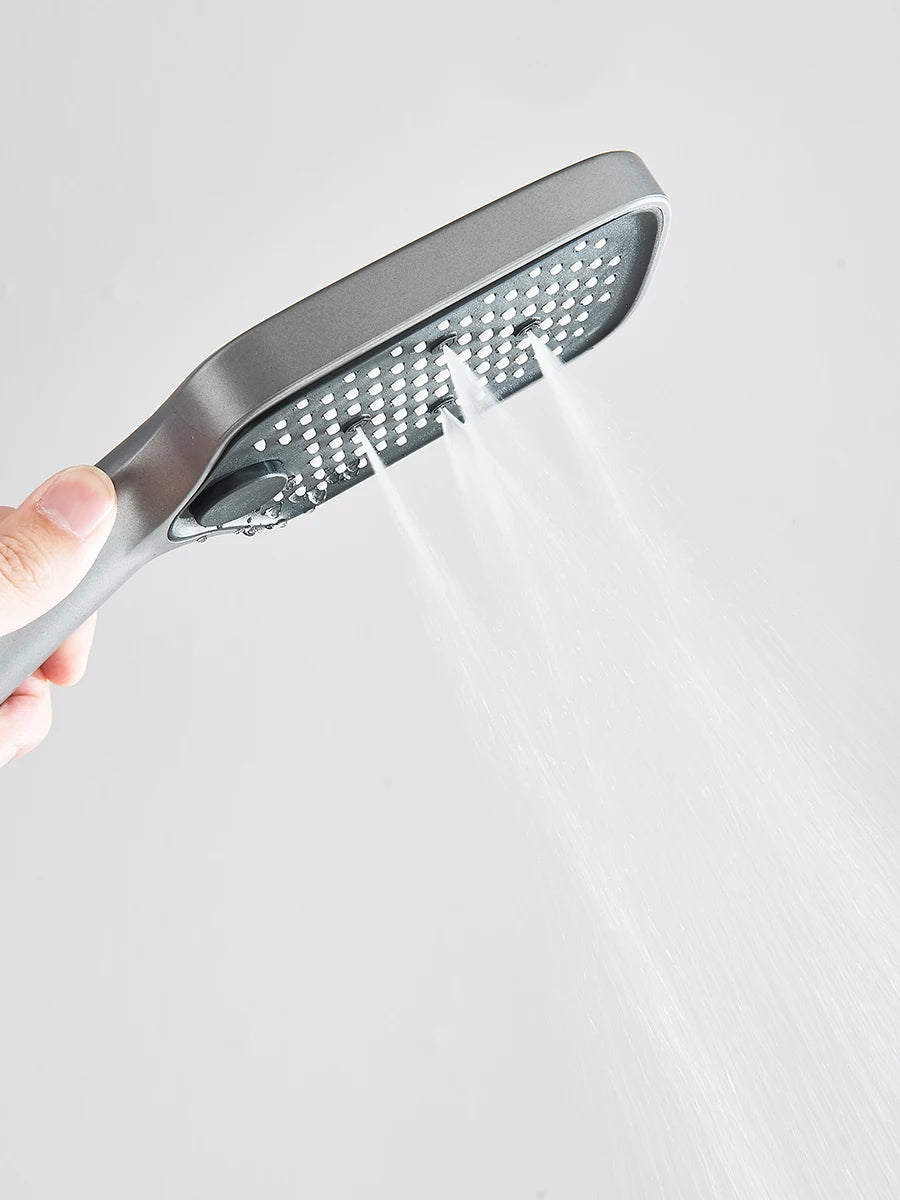 Intelligent Digital Display Luxury Shower Set Bathroom Wall Mounted Piano Key 4 Ways Water Outlet Rainlfall Shower Faucet System