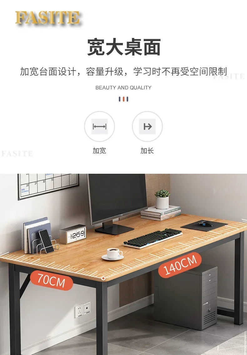 Hochwertiger, langlebiger Computertisch, Desktop-Tisch für Zuhause, Schlafzimmer, moderner, einfacher Mietisch, Studenten-Studientisch, langer Streifen