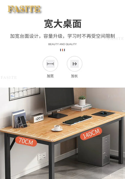 Hochwertiger, langlebiger Computertisch, Desktop-Tisch für Zuhause, Schlafzimmer, moderner, einfacher Mietisch, Studenten-Studientisch, langer Streifen