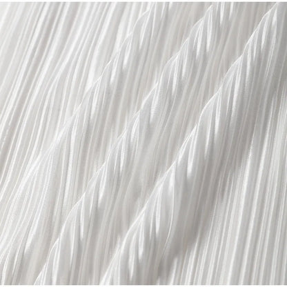 2024 Spring Autumn Women's New Solid Color Button Shirt Long Sleeve Drop Feel Loose Soft Wrinkle Casual Two Piece Set