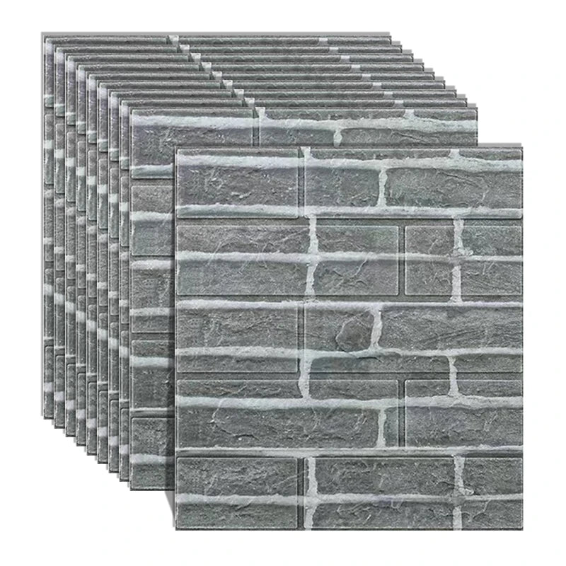 10/20/30/40/50pcs DIY 3D Simple Brick Pattern Wall Stickers,Thickened, Sound-proof,Waterproof,Moisture-proof