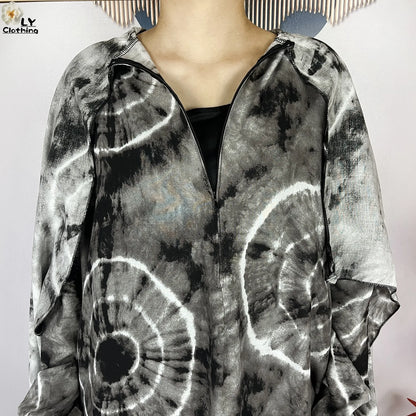 New Muslim Long Sleeved Cotton For Women Ramadan Prayer Turkey Middle East Femme Robe Floral Loose African Abaya Dress Scarfs