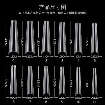 240PCS/Box False Nail Tips Square Straight Extra Long Half Cover Nails Artificial Acrylic False Nail Tips Press On Manicure Tool.