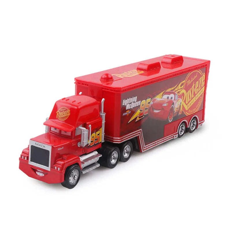 Disney Pixar Cars 2 3 Lightning McQueen Race Div Fritter Miss Tractor Frank 1:55 Diecast Metal Alloy Model Car For Kid Xmas Gift