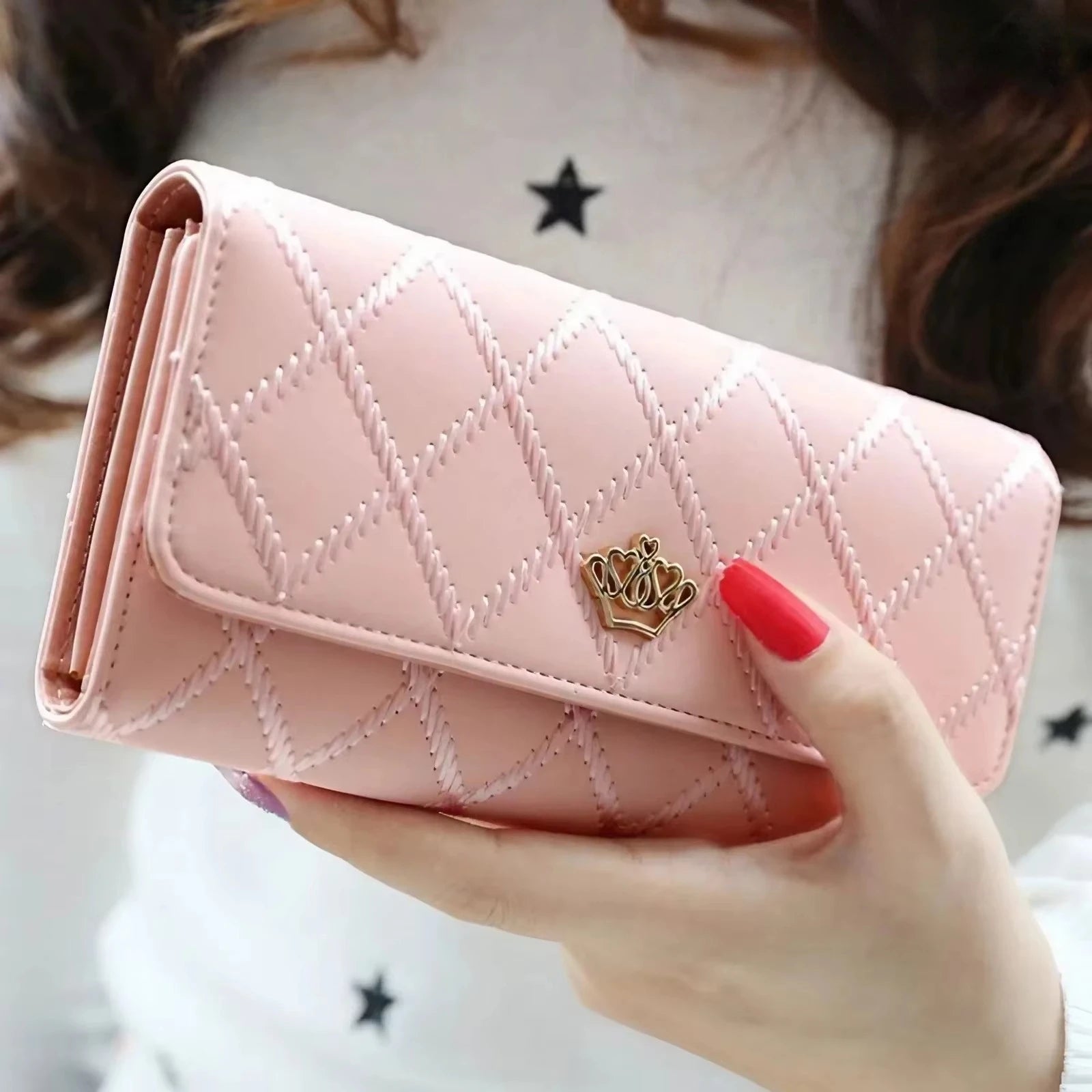 Fashion Zipper Wallets Womens Long Purses Handbags Coin Purse Cards Holder PU Leather Billfold Wallet.