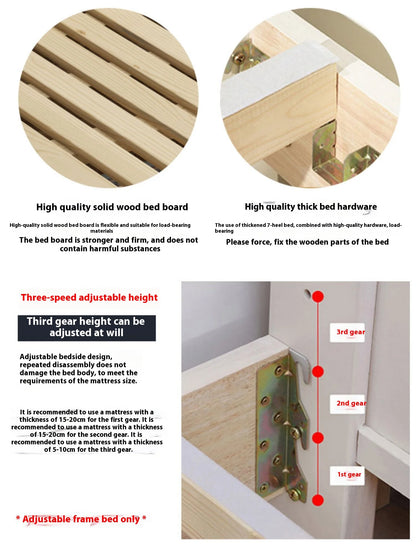 Europäisches Luxus-Doppelbett, modernes weißes King-Size-Doppelbett mit ästhetischem Rahmen, hochwertiges, schlafendes, beleuchtetes Deux-Tischmöbel für Schlafzimmer