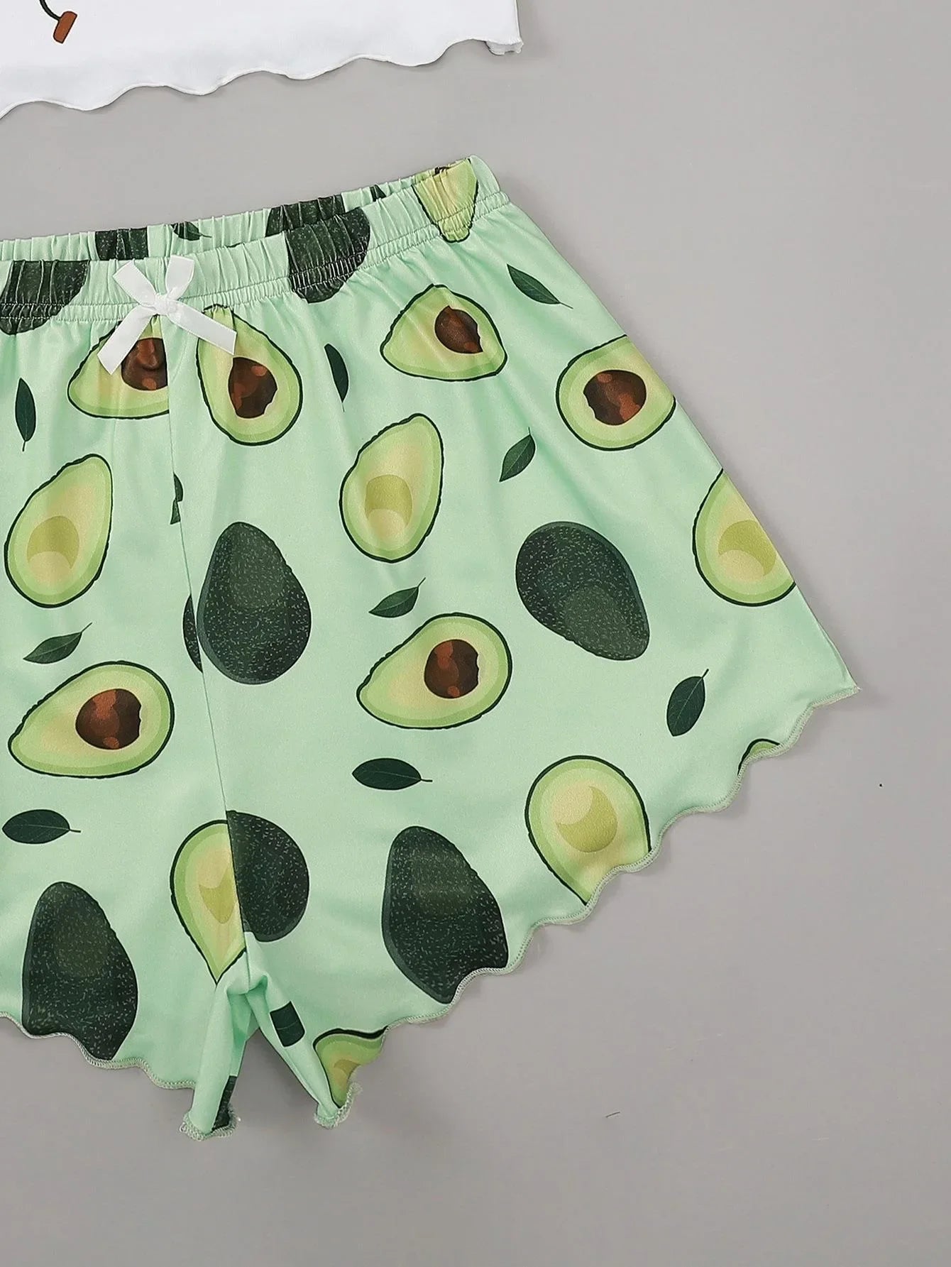 Avocado Print Leibchen mit Shorts Set Nachtwäsche Frauen Sommer Pyjamas Casual Sexy Dessous Nachthemd Homewear Unterwäsche.