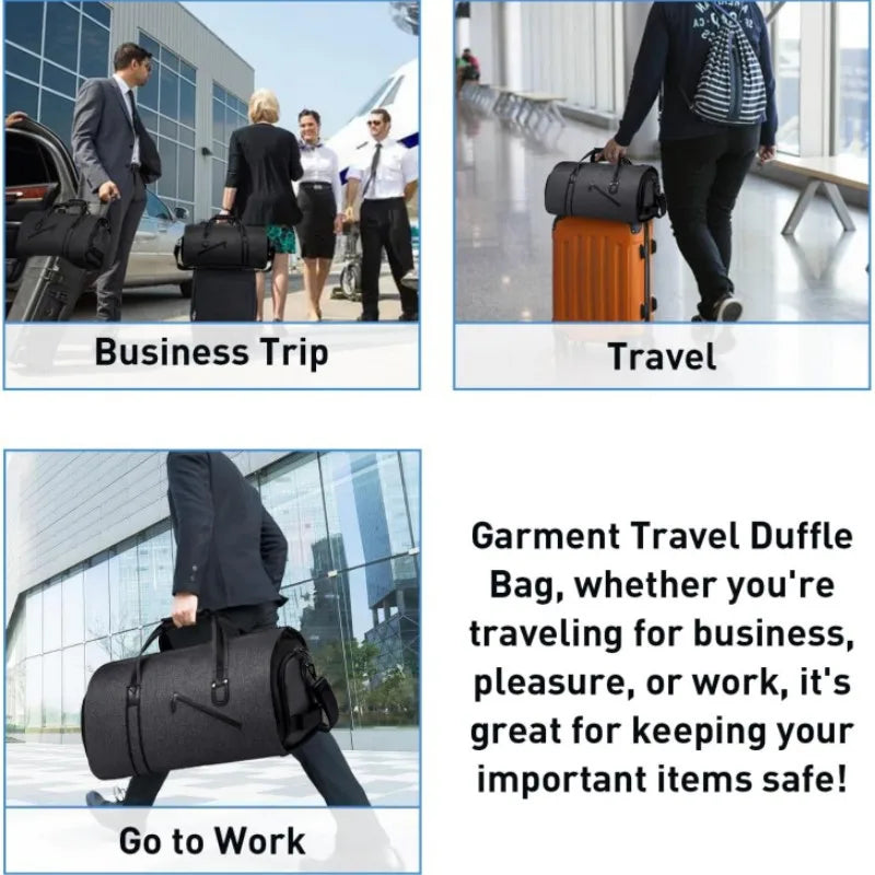 2025 Neue Herren-Business-Reisetasche mit Trocken- und Nasstrennung, große multifunktionale, faltbare Anzug- und Kleidungshandgepäcktasche.