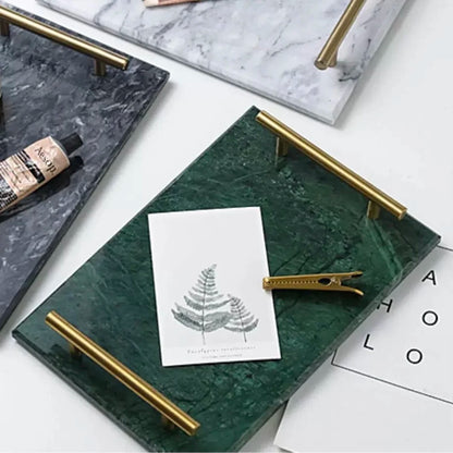 Guest Towel Holder Tray for Bathroom, 100% Natural White Marble Tray, Napkin Storage for-Bathroom, Decorative Vanity Stone Tray.