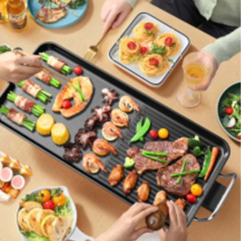 New Smokeless Non-stick Electric Roasting Pan Korean Household Multifunctional Electric Roasting Oven Portable Roasting.