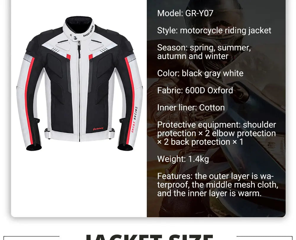 Waterproof Motorcycle Jacket Pant Suit Cold-proof Motorbike Jacket Men Motocross Riding Clothing CE Protective Gear Size M-5XL.