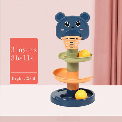 Montessori Rolling Ball Development Game Baby Ball Toy Educational Toys Montessori Activity Stacking Toys For Babies 1 2 3 Years.