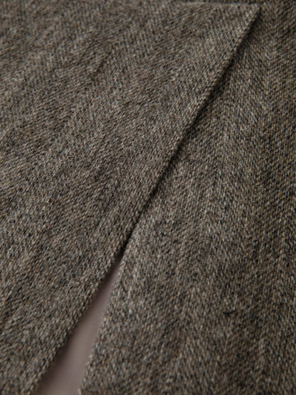 ZIQIAO Retro Mid-length Straight Skirt for Women 2025 Autumn and Winter New Slit Woolen Skirt Commuting Soft Warm British Style.