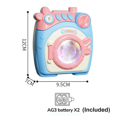 Simulated Kitchen Toy Play Set Miniature Food Pretend Play House Appliance Laundry Cookware Children Role-Playing Toys Girl Game