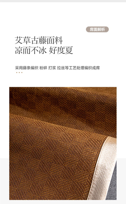 Natural Ice Rattan Mat 90/120/150/180/200cm Cool Summet Mat Mattress Plant Fiber Mat Househould Straw Mats Furniture Protector.