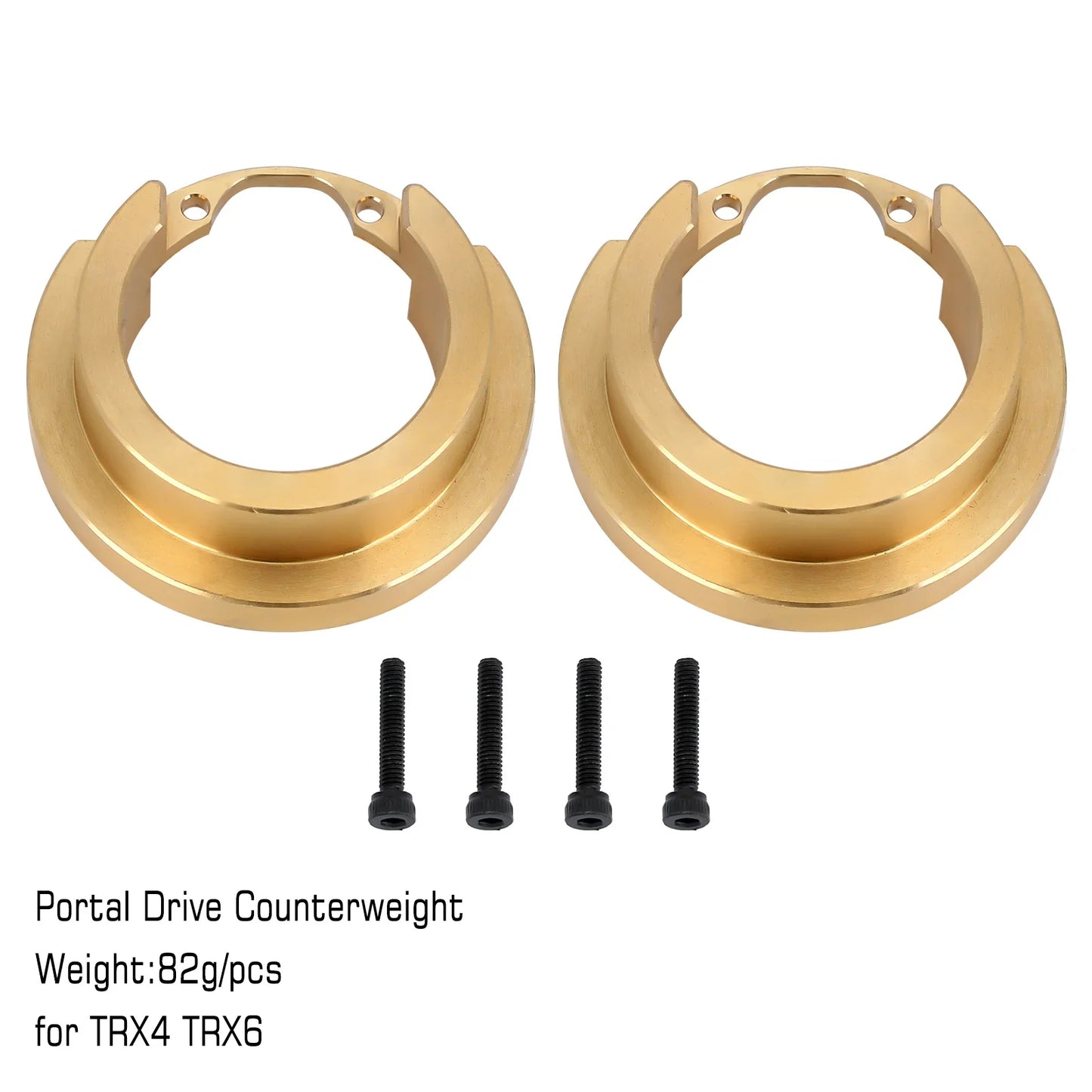 INJORA Heavy Brass Counterweight Portal Drive Housing Bumper Holder Axle Mount for RC Crawler TRX4 TRX-4 TRX6 Upgrade Parts