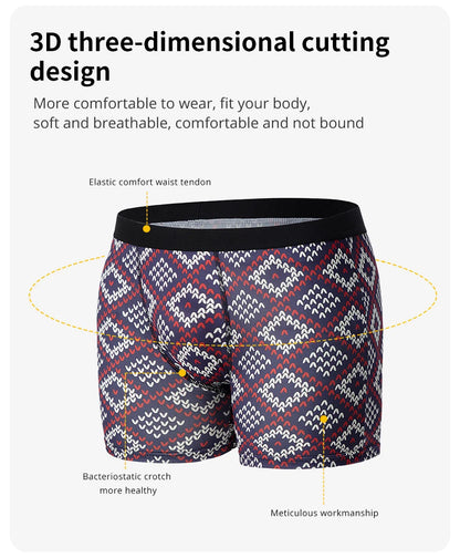 4/6Pcs Herrenmode Druck Lange Unterwäsche Jugendliche Für Erwachsene Multi-größe Bequeme Sport Boyshort Plus größe Fitness Shorts