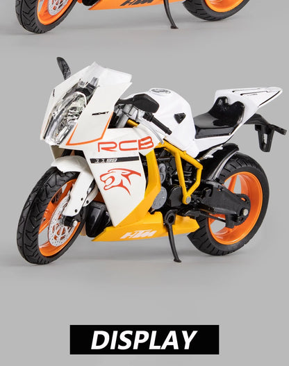 1:12 Scale KTM RC8 Alloy Motorcycle Model Diecast Car Toys for Boys Birthday Gift Toys Car Collection.