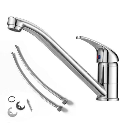 Faucets Kitchen Standing Faucet Bathroom Faucet Single Handle Basin Taps Hot & Cold Water Tap Chrome Plated Sink Faucets