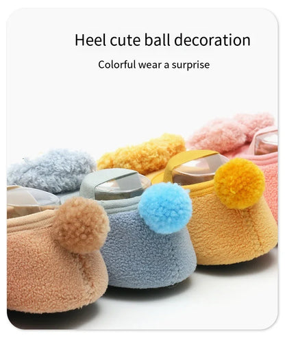 Lovely Infant Slippers Toddler Kids Boy Girl Knit Crib Shoes Warm Cute Cartoon Anti-slip Prewalker Newborn Slippers Baby Shoes