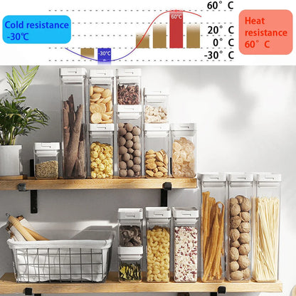 Pasta Storage Box Transparent Plastic Grain Seal Tank Spaghetti Storage Container Moisture-Proof Snack Jar Kitchen Food Tank.