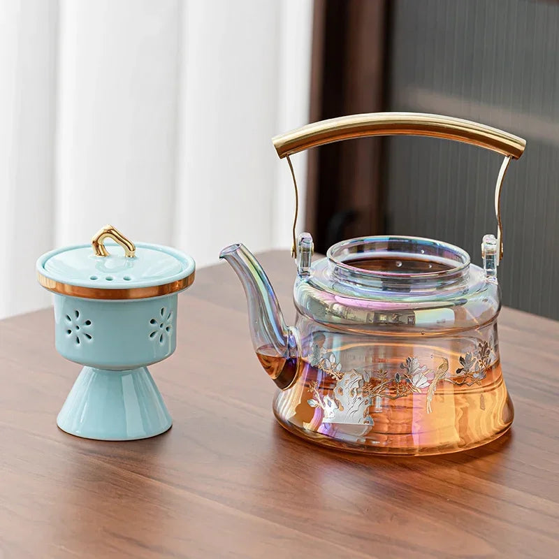 220V High-Temperature Resistant Electric Tea Stove & Tea Kettle Set for Home Use A.