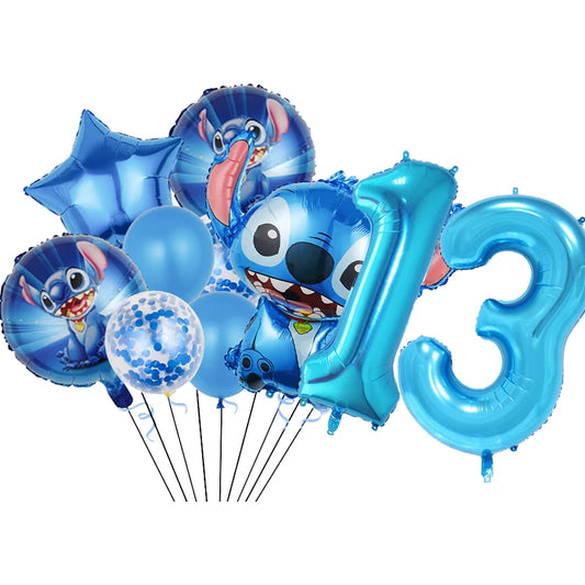 Disney Stitch Geburtstagsparty-Luftballons, Lilo & Stitch-Ballon-Sets, Babyparty für Kinder, Geburtstagsparty-Dekorationen, Zubehör, Geschenke.