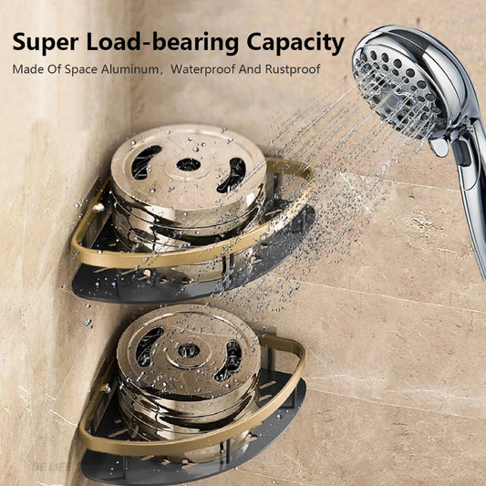 Badezimmer regale Wand montage nicht perforiertes Badezimmer regal Dusch regal Küchen organisator Badezimmer Eck regal