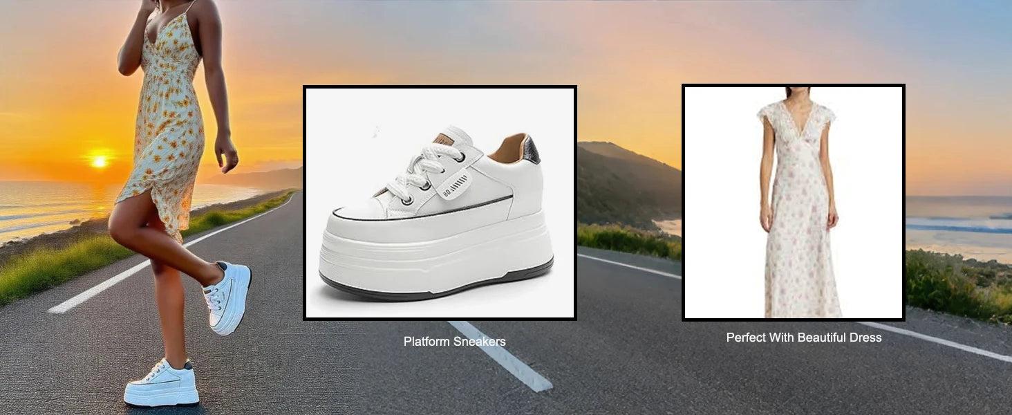 Fujin 9cm Cow Suede Genuine Leather Women Vulcanized Shoes Platform Wedge Skate Boarding High Brand Heels Casual Summer Shoes.