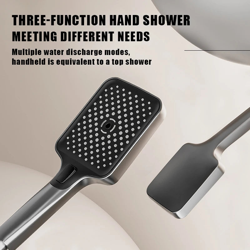 Digital Thermostatic Shower System with Smart Temperature Memory, Easy to Install LED Rain Shower & Brass Faucet Set
