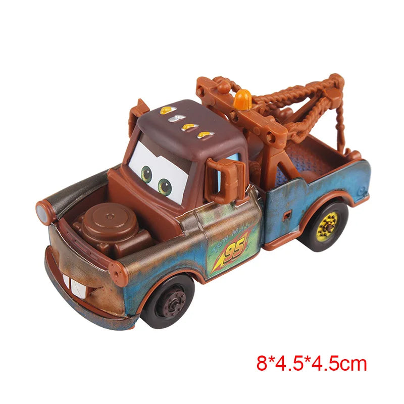 Disney Pixar Cars 2 3 Lightning McQueen Race Div Fritter Miss Tractor Frank 1:55 Diecast Metal Alloy Model Car For Kid Xmas Gift
