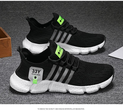 Atmungsaktives Mesh Männer Schuhe Trendy Leichte Fuß Wohnungen Plus Größe Männliche Tennis Turnschuhe Laufen Outdoor Fitness Schuhe 2024.