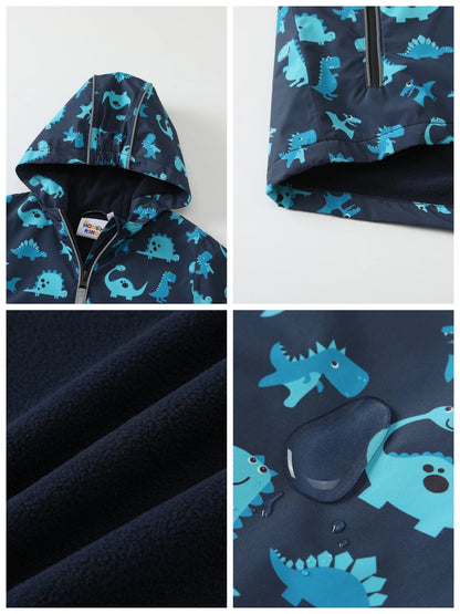 HONEYKING Boys Raincoat Suit Kids Clothing Set Comfortable Breathable Rain Suit with Jacket And Trousers for Children.