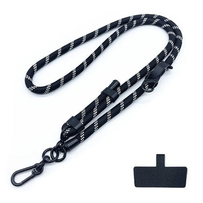 Phone Lanyard Adjustable 1 Cm Diameter Outdoor Universal Case Crossbody Shoulder Card Neck Cord Clip Hang Anti-lost Wrist Strap